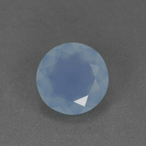 0,99 ctw natürlicher blauer Chalcedon, Transparent, Transparent / Lichtdurchlässig