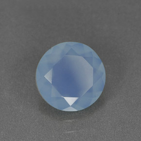 0,99 ctw natürlicher blauer Chalcedon, Transparent, Transparent / Lichtdurchlässig