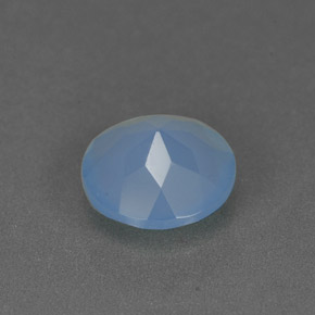 0,99 ctw natürlicher blauer Chalcedon, Transparent, Transparent / Lichtdurchlässig