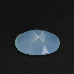 2,25 ctw natürlicher blauer Chalcedon, Transparent, Transparent / Lichtdurchlässig