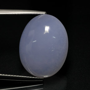 16,32 ctw natürlicher blauer Chalcedon, Oval Schliff, Lichtdurchlässig