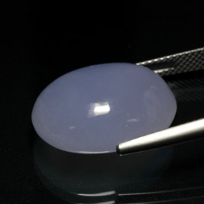 16,32 ctw natürlicher blauer Chalcedon, Oval Schliff, Lichtdurchlässig