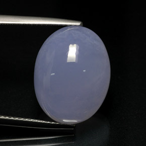 15,37 ctw natürlicher blauer Chalcedon, Oval Schliff, Lichtdurchlässig