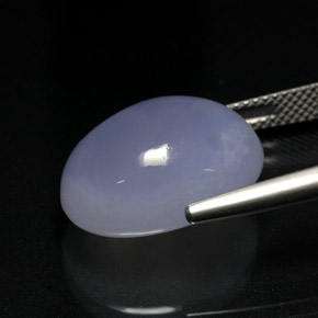 15,37 ctw natürlicher blauer Chalcedon, Oval Schliff, Lichtdurchlässig