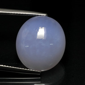 16,62 ctw natürlicher blauer Chalcedon, Oval Schliff, Lichtdurchlässig