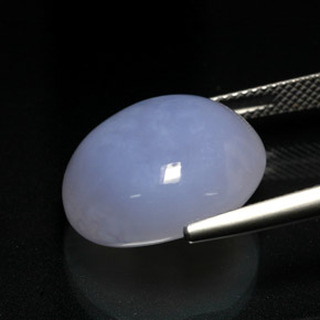16,62 ctw natürlicher blauer Chalcedon, Oval Schliff, Lichtdurchlässig