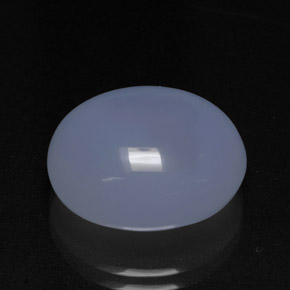12,69 ctw natürlicher blauer Chalcedon, Oval Schliff, Lichtdurchlässig