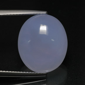 12,69 ctw natürlicher blauer Chalcedon, Oval Schliff, Lichtdurchlässig