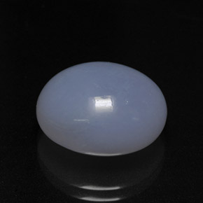 11,41 ctw natürlicher blauer Chalcedon, Oval Schliff, Lichtdurchlässig