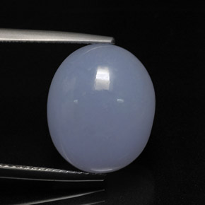 11,41 ctw natürlicher blauer Chalcedon, Oval Schliff, Lichtdurchlässig
