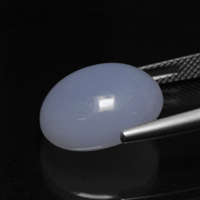11,41 ctw natürlicher blauer Chalcedon, Oval Schliff, Lichtdurchlässig