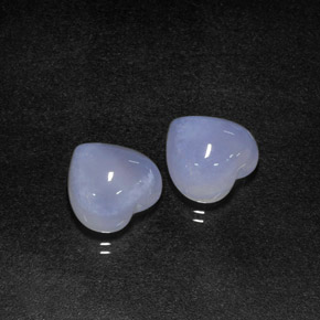  ct natürliche blauer Chalcedon-Edelsteine, Herzform, Lichtdurchlässig