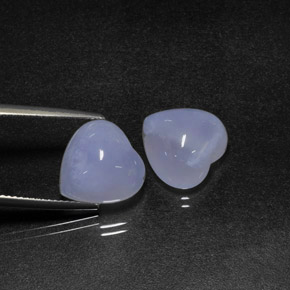  ct natürliche blauer Chalcedon-Edelsteine, Herzform, Lichtdurchlässig