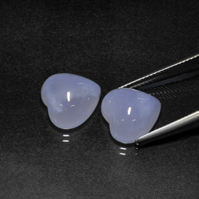  ct natürliche blauer Chalcedon-Edelsteine, Herzform, Lichtdurchlässig