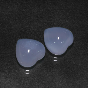  ct natürliche blauer Chalcedon-Edelsteine, Herzform, Lichtdurchlässig