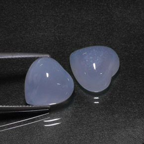  ct natürliche blauer Chalcedon-Edelsteine, Herzform, Lichtdurchlässig