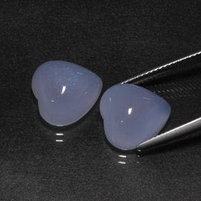  ct natürliche blauer Chalcedon-Edelsteine, Herzform, Lichtdurchlässig