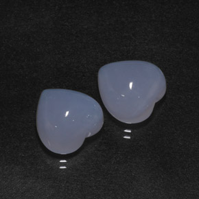  ct natürliche blauer Chalcedon-Edelsteine, Herzform, Lichtdurchlässig