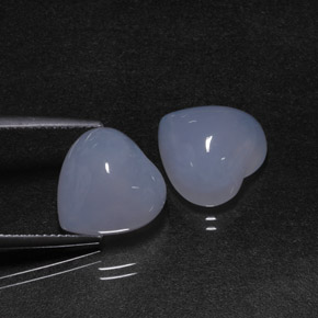  ct natürliche blauer Chalcedon-Edelsteine, Herzform, Lichtdurchlässig