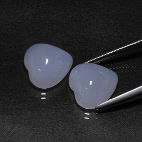  ct natürliche blauer Chalcedon-Edelsteine, Herzform, Lichtdurchlässig