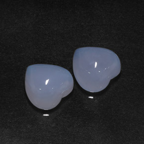  ct natürliche blauer Chalcedon-Edelsteine, Herzform, Lichtdurchlässig