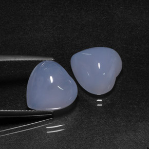  ct natürliche blauer Chalcedon-Edelsteine, Herzform, Lichtdurchlässig