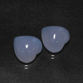  ct natürliche blauer Chalcedon-Edelsteine, Herzform, Lichtdurchlässig