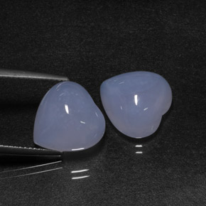  ct natürliche blauer Chalcedon-Edelsteine, Herzform, Lichtdurchlässig
