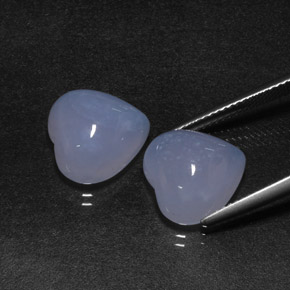  ct natürliche blauer Chalcedon-Edelsteine, Herzform, Lichtdurchlässig