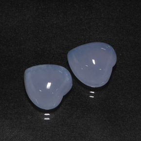  ct natürliche blauer Chalcedon-Edelsteine, Herzform, Lichtdurchlässig