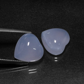  ct natürliche blauer Chalcedon-Edelsteine, Herzform, Lichtdurchlässig