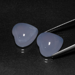  ct natürliche blauer Chalcedon-Edelsteine, Herzform, Lichtdurchlässig
