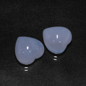  ct natürliche blauer Chalcedon-Edelsteine, Herzform, Lichtdurchlässig