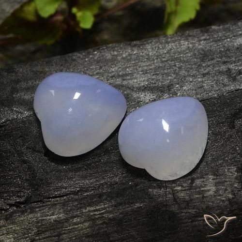 13.37 ct natürliche Helles Königsviolett Chalzedon-Edelsteine, Herz, Lichtdurchlässig