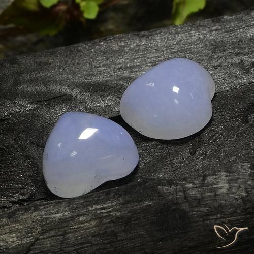 13.37 ct natürliche Helles Königsviolett Chalzedon-Edelsteine, Herz, Lichtdurchlässig