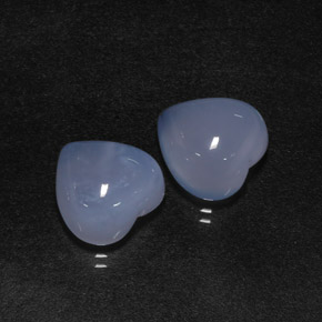  ct natürliche blauer Chalcedon-Edelsteine, Herzform, Lichtdurchlässig