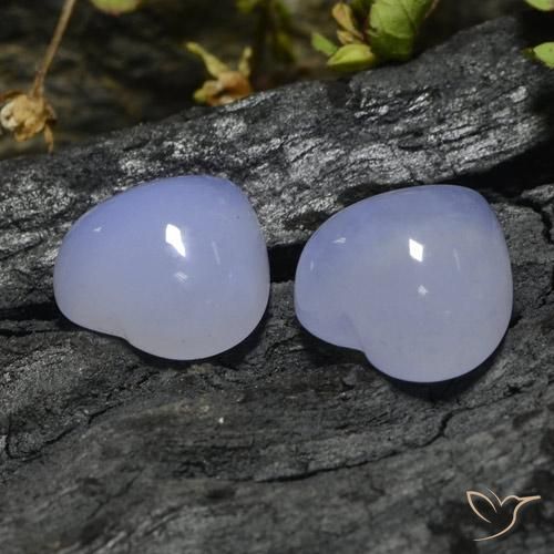 13.27 ct natürliche hellviolett Chalzedon-Edelsteine, Herz, Lichtdurchlässig