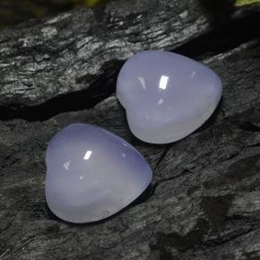 13,65 ct natürliche blauer Chalcedon-Edelsteine, Herzform, Lichtdurchlässig