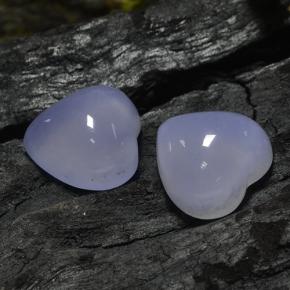 13,65 ct natürliche blauer Chalcedon-Edelsteine, Herzform, Lichtdurchlässig