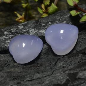 13,65 ct natürliche blauer Chalcedon-Edelsteine, Herzform, Lichtdurchlässig