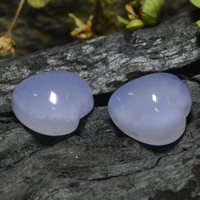 13,52 ct natürliche violetter Chalcedon-Edelsteine, Herzform, Lichtdurchlässig