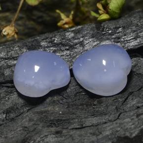 13,52 ct natürliche violetter Chalcedon-Edelsteine, Herzform, Lichtdurchlässig