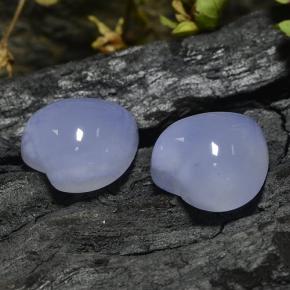 13,52 ct natürliche violetter Chalcedon-Edelsteine, Herzform, Lichtdurchlässig