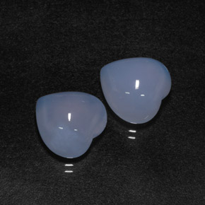  ct natürliche blauer Chalcedon-Edelsteine, Herzform, Lichtdurchlässig