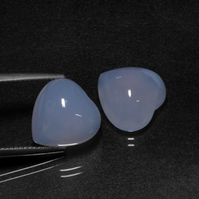  ct natürliche blauer Chalcedon-Edelsteine, Herzform, Lichtdurchlässig