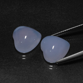  ct natürliche blauer Chalcedon-Edelsteine, Herzform, Lichtdurchlässig