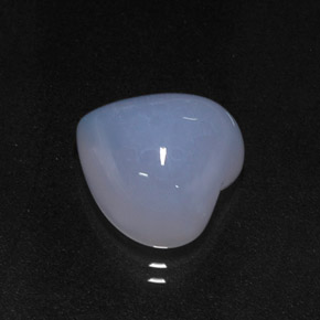 7,02 ctw natürlicher blauer Chalcedon, Herzform, Lichtdurchlässig