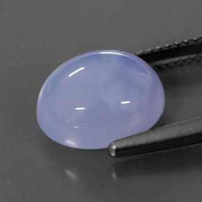 5,50 ctw natürlicher blauer Chalcedon, Transparent, Transparent / Lichtdurchlässig
