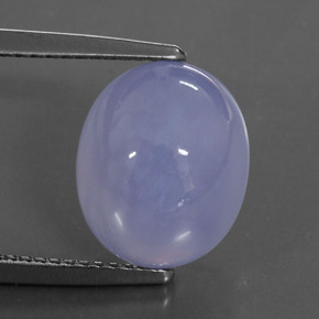 5,65 ctw natürlicher blauer Chalcedon, Transparent, Transparent / Lichtdurchlässig