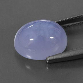 5,65 ctw natürlicher blauer Chalcedon, Transparent, Transparent / Lichtdurchlässig